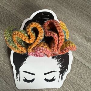 Handcrafted Multicolor Crochet Hair Accessory